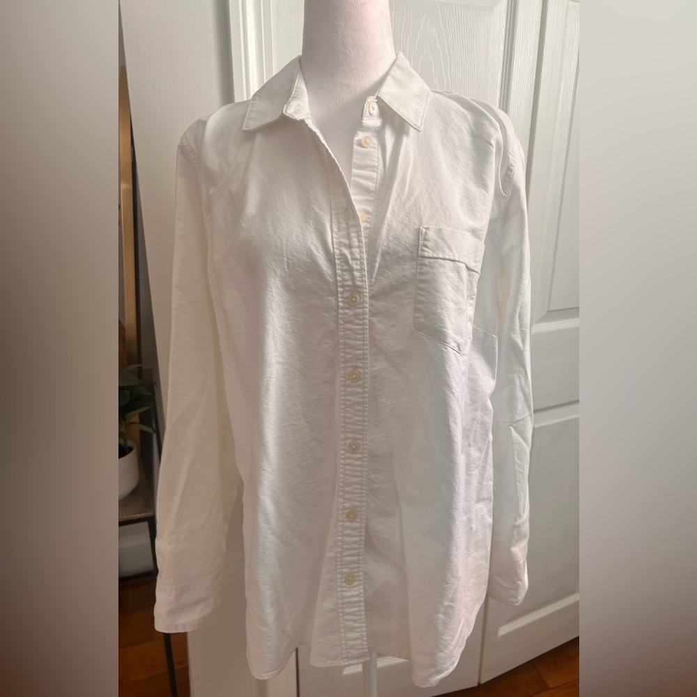 White oxford button down shirt | XL | JCrew Factory